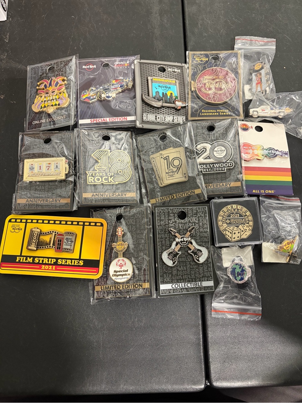 Brand new. Hard Rock Cafe Pin Bundle of 17